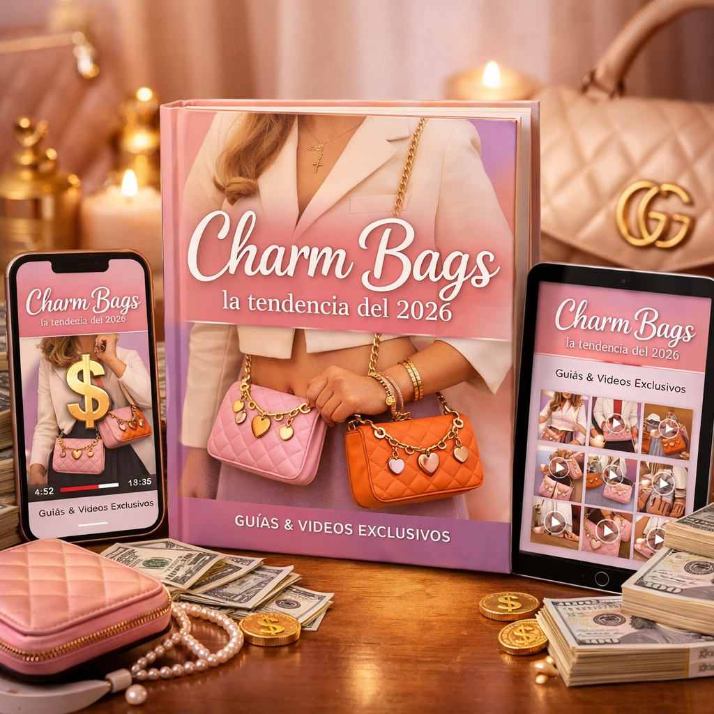 👛 Emprende con Charm Bags: Guías paso a paso + Videoclases + Proyectos listos para Vender + 🎁3 Bonus de Regalo